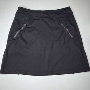 Athleta Women's Black Skort A-Line‎ Athletic Skirt with Pockets ST